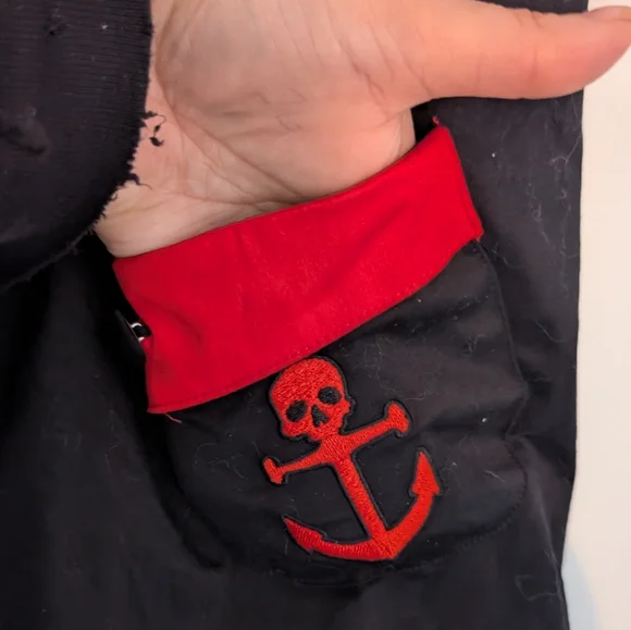 Hell Bunny | Red & Black Sailor Dress w Pockets | Size M | Hot Topic Retired - Picture 4 of 6